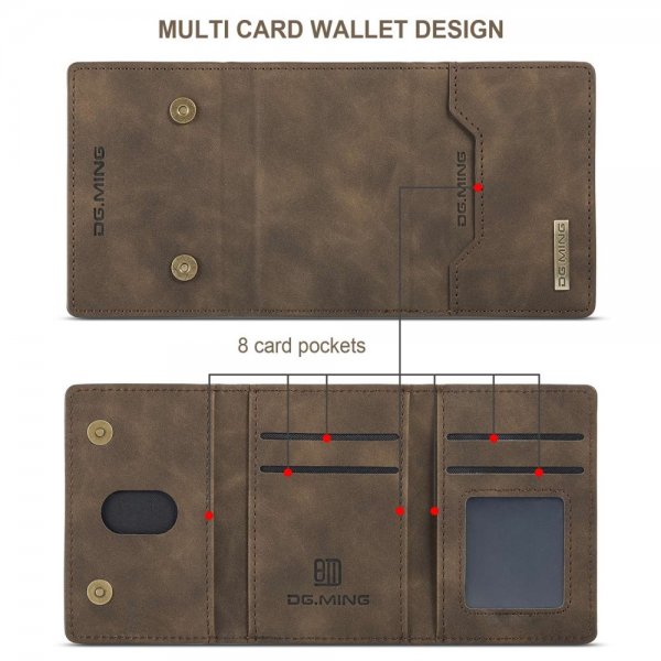 Dg.Ming iPhone 15 Pro Max Deksel M2 Series Avtakbart Kortholder Kaffe