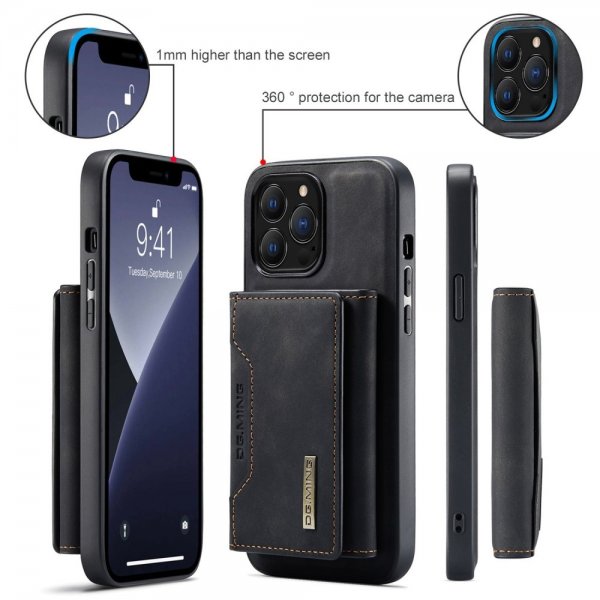 Dg.Ming iPhone 15 Pro Max Deksel M2 Series Avtakbart Kortholder Svart