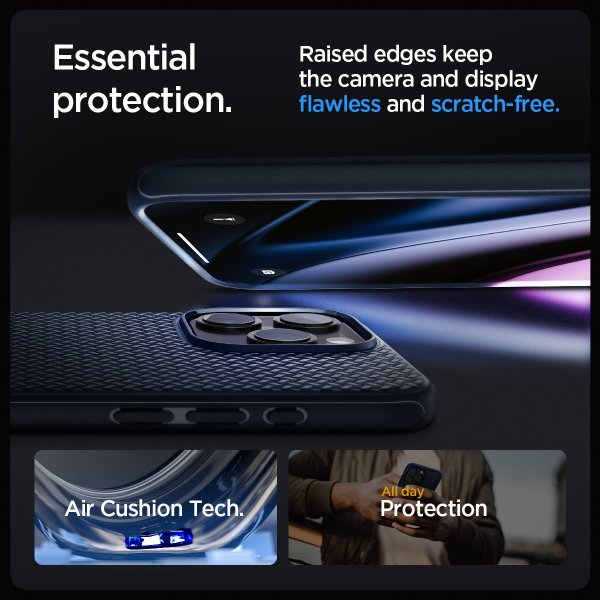 Spigen iPhone 15 Pro Max Deksel Mag Armor MagFit Navy Blue