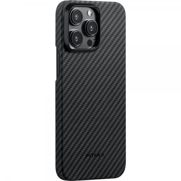 Pitaka iPhone 15 Pro Max Deksel MagEZ Case 4 Black/Grey Twill