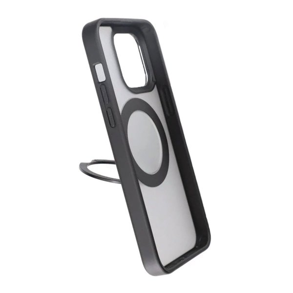 Rvelon iPhone 15 Pro Max Deksel Roterbart Stativ Svart