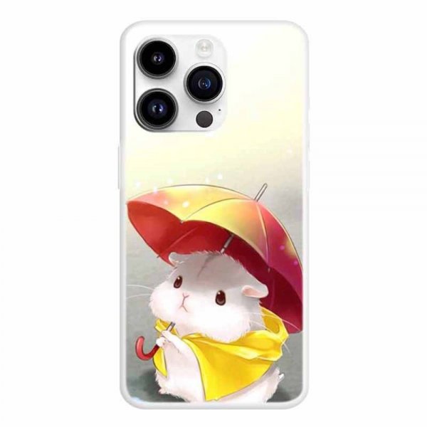 iPhone 15 Pro Max Deksel Motiv Hamster Og Paraply