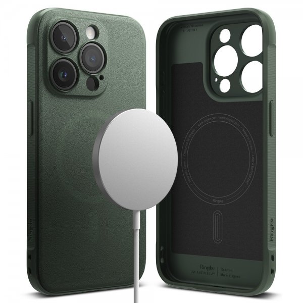 Ringke iPhone 15 Pro Max Deksel Onyx Magnetic Dark Green