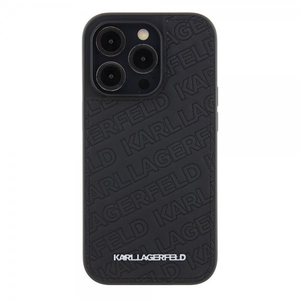 Karl Lagerfeld iPhone 15 Pro Max Deksel Quilted K Pattern Svart
