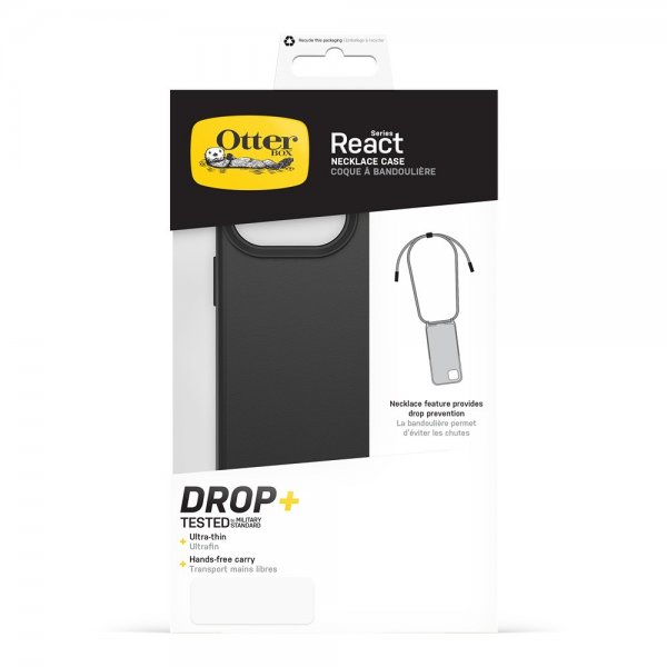 Otterbox iPhone 15 Pro Max Deksel React Necklace MagSafe Svart