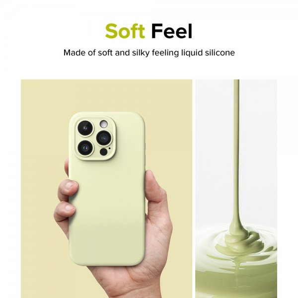 Ringke iPhone 15 Pro Max Deksel Silicone Magnetic Sunny Lime