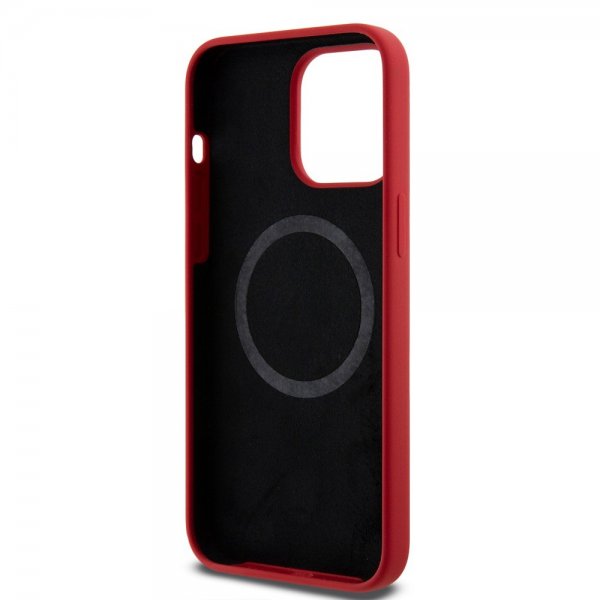 Ferrari iPhone 15 Pro Max Deksel Silicone MagSafe Rød