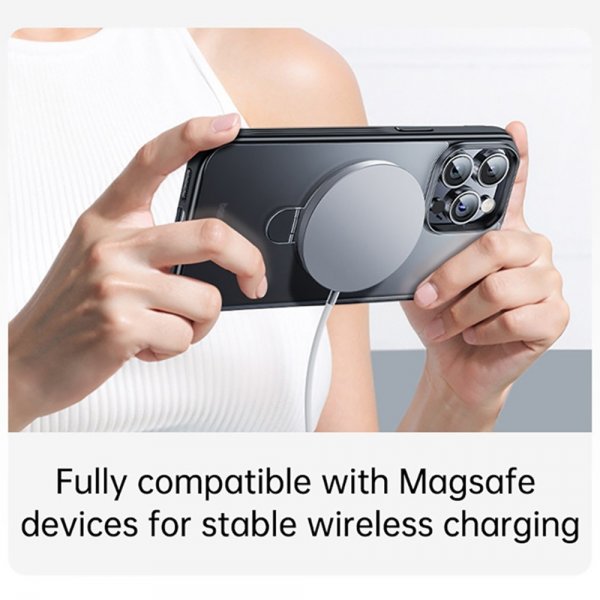 Baseus iPhone 15 Pro Max Deksel Smart Ring Series MagSafe Svart