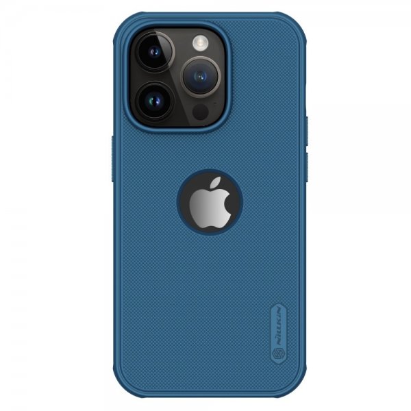 Nillkin iPhone 15 Pro Max Deksel Super Frosted Shield Pro Logo Hole Blå