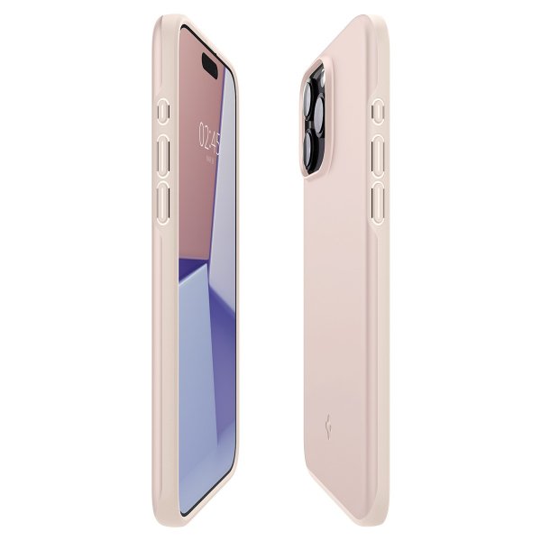 Spigen iPhone 15 Pro Max Deksel Thin Fit Pink Sand