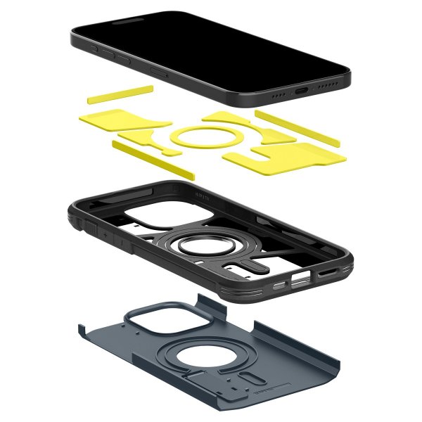 Spigen iPhone 15 Pro Max Deksel Tough Armor MagFit Metal Slate