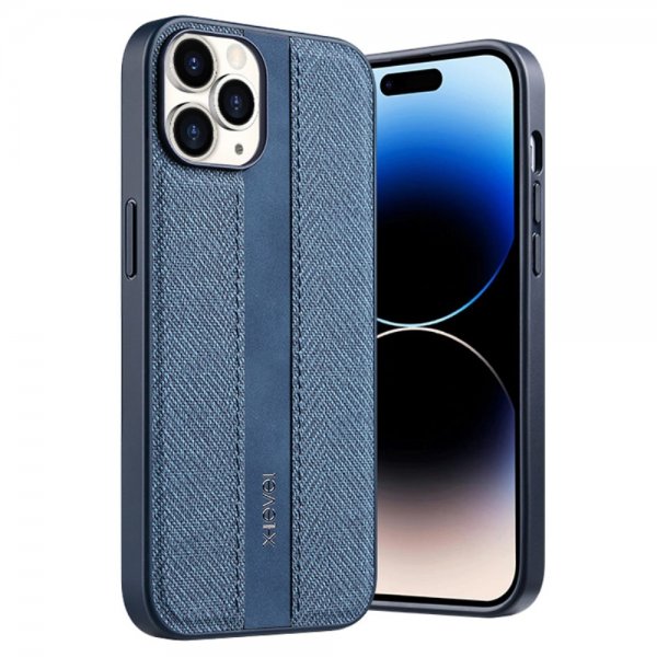 X-Level iPhone 15 Pro Max Deksel Stofftekstur Blå