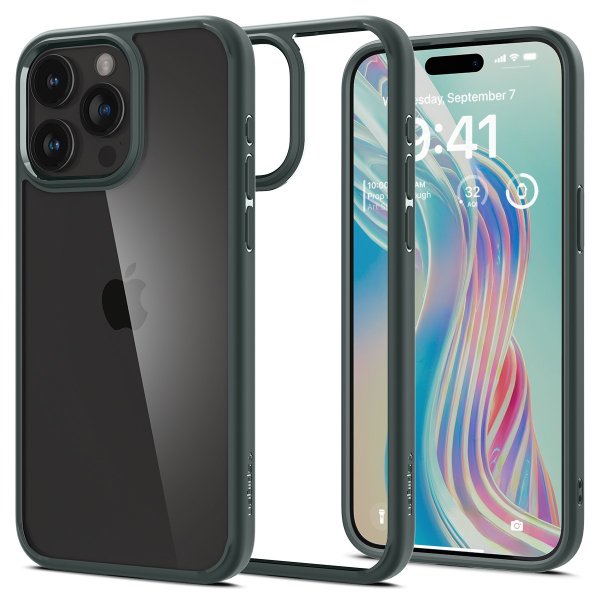 Spigen iPhone 15 Pro Max Deksel Ultra Hybrid Abyss Green