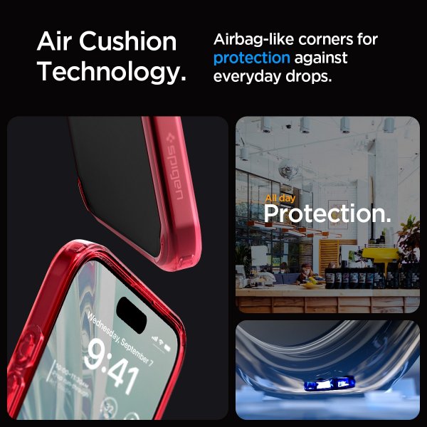 Spigen iPhone 15 Pro Max Deksel Ultra Hybrid Deep Red