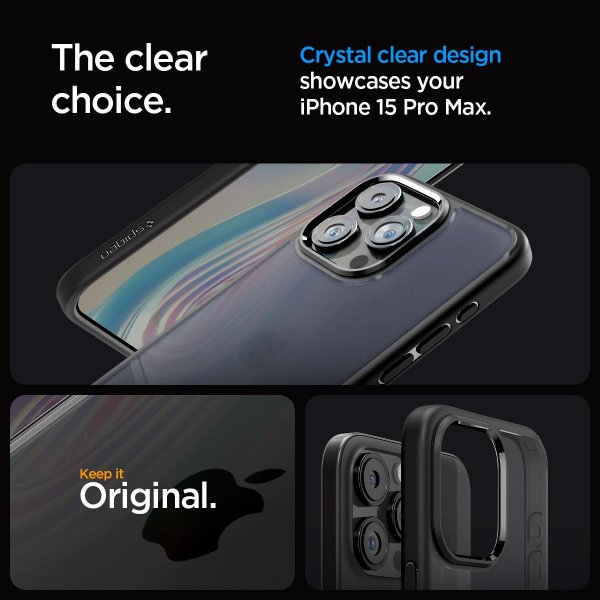 Spigen iPhone 15 Pro Max Deksel Ultra Hybrid Frost Black