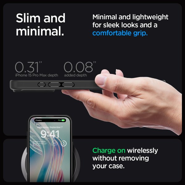 Spigen iPhone 15 Pro Max Deksel Ultra Hybrid Frost Black