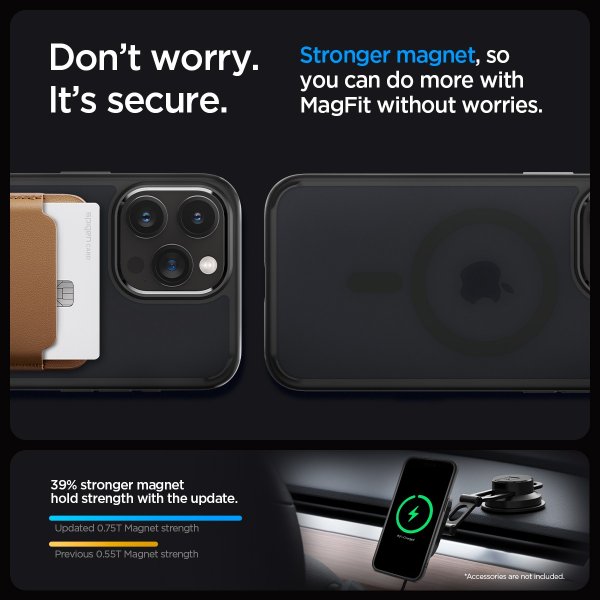 Spigen iPhone 15 Pro Max Deksel Ultra Hybrid MagFit Frost Black