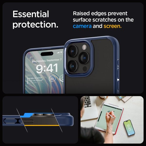 Spigen iPhone 15 Pro Max Deksel Ultra Hybrid Navy Blue