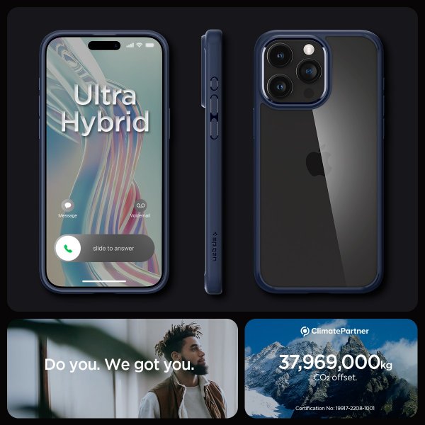 Spigen iPhone 15 Pro Max Deksel Ultra Hybrid Navy Blue