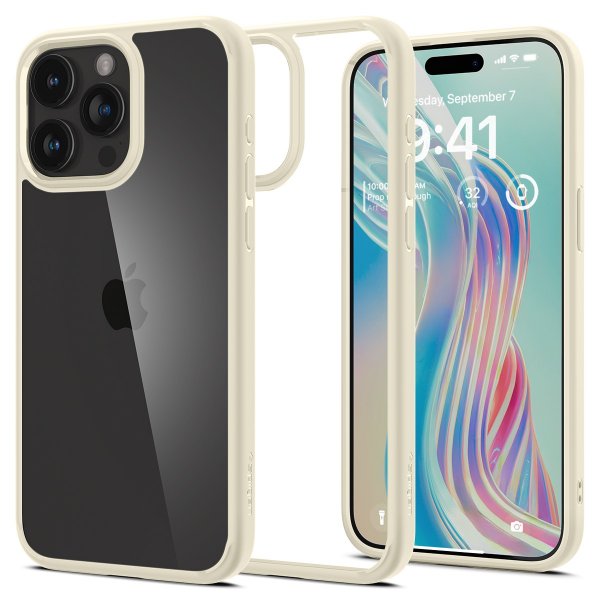 Spigen iPhone 15 Pro Max Deksel Ultra Hybrid Mute Beige