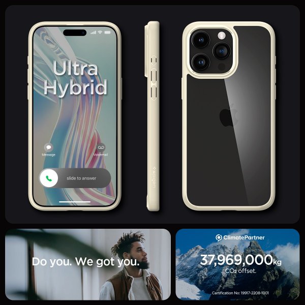 Spigen iPhone 15 Pro Max Deksel Ultra Hybrid Mute Beige