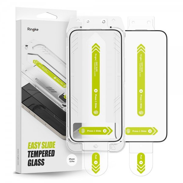 Ringke iPhone 15 Pro Max Skjermbeskytter Easy Slide 2-pakning