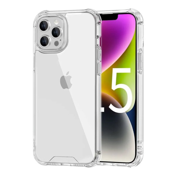 iPhone 15 Pro Max Deksel Støtsikker Transparent