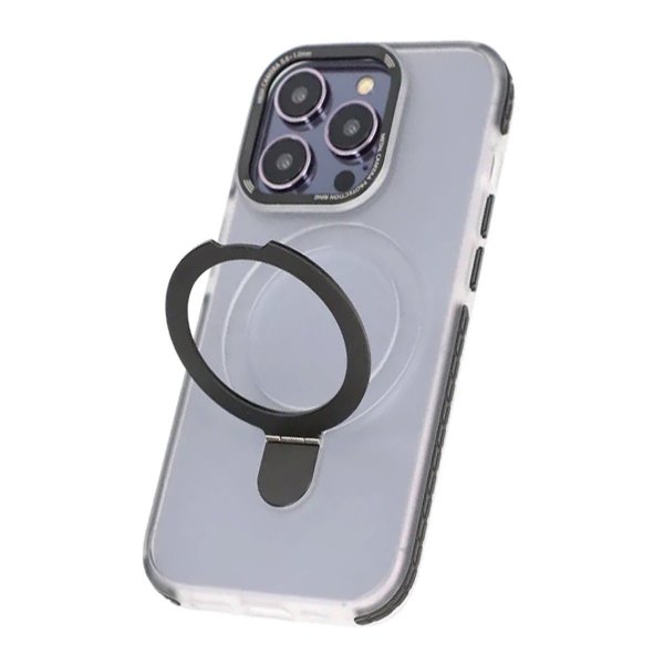 iPhone 15 Pro Deksel Ring Stand MagSafe Svart