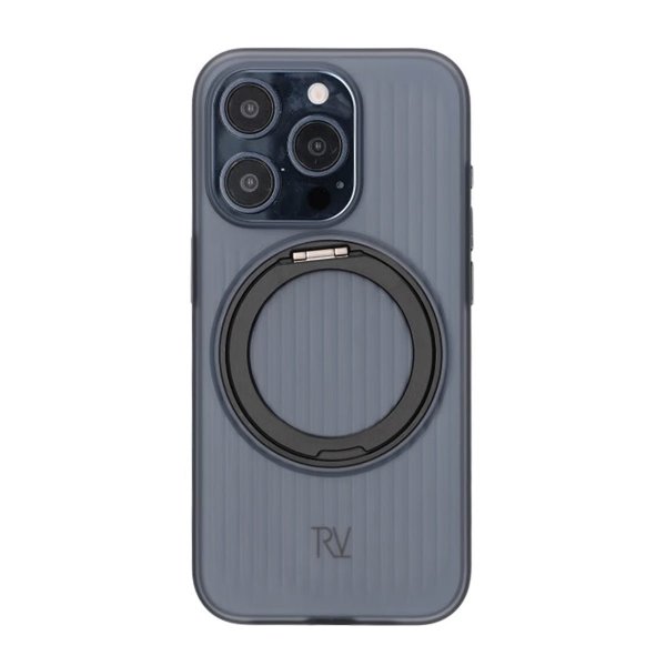 Rvelon iPhone 15 Pro Deksel Roterbart Stativ Svart
