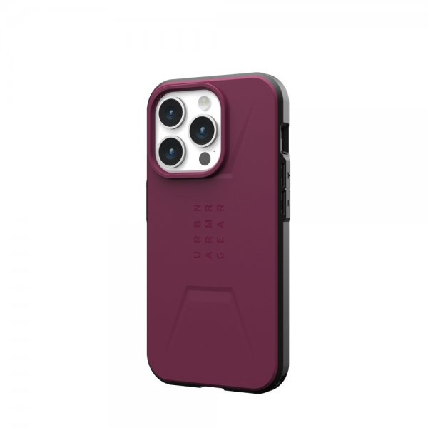 Urban Armor Gear (UAG) iPhone 15 Pro Deksel Civilian MagSafe Bordeaux