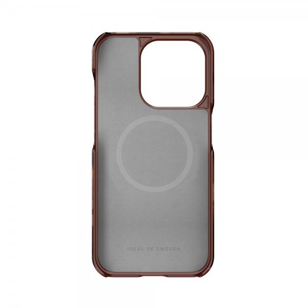 Ideal of Sweden iPhone 15 Pro Deksel Fashion Case MagSafe Dark Amber Marble