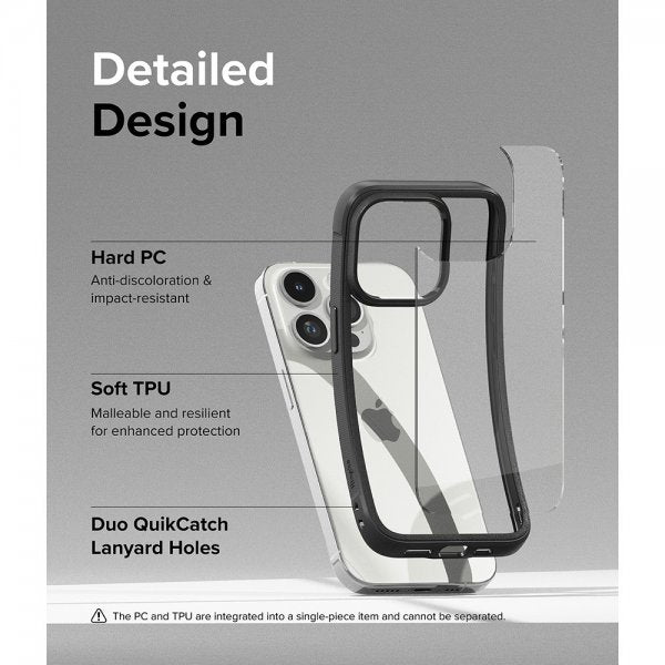 Ringke iPhone 15 Pro Deksel Fusion Bold Svart