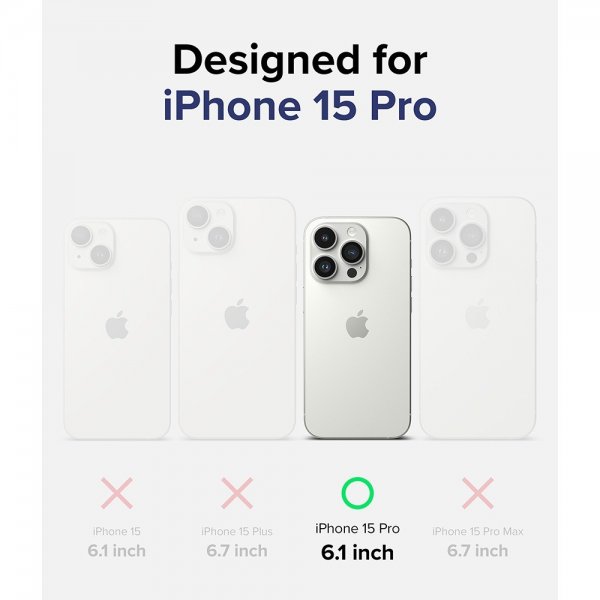 Ringke iPhone 15 Pro Deksel Fusion Matte Clear