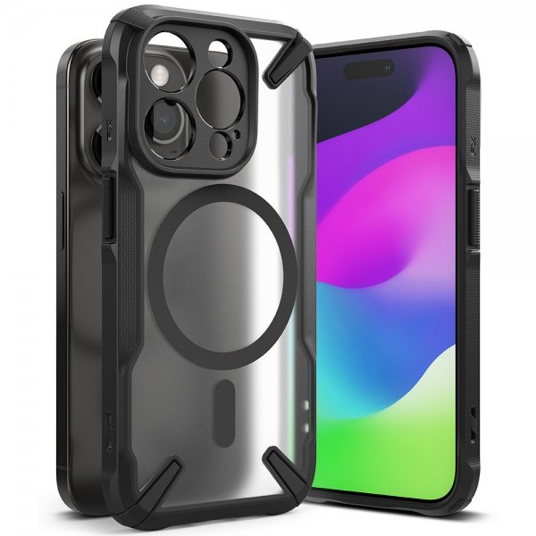 Ringke iPhone 15 Pro Deksel Fusion X Magnetic Matte Black