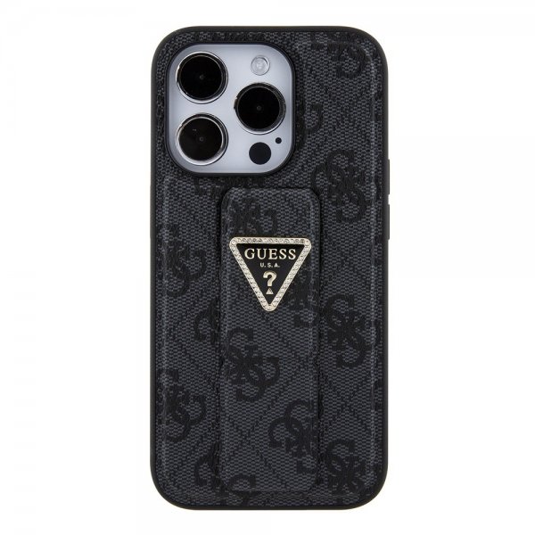 Guess iPhone 15 Pro Deksel Grip Stand Function Svart