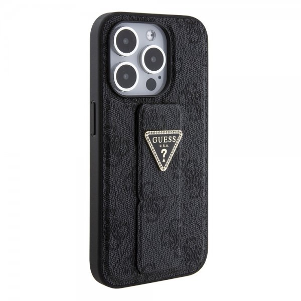 Guess iPhone 15 Pro Deksel Grip Stand Function Svart