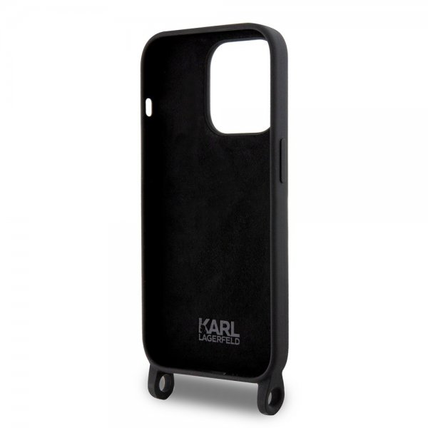 Karl Lagerfeld iPhone 15 Pro Deksel Ikonik Crossbody Svart