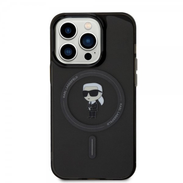 Karl Lagerfeld iPhone 15 Pro Deksel Ikonik MagSafe Svart