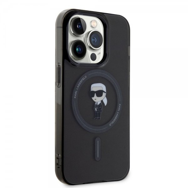 Karl Lagerfeld iPhone 15 Pro Deksel Ikonik MagSafe Svart