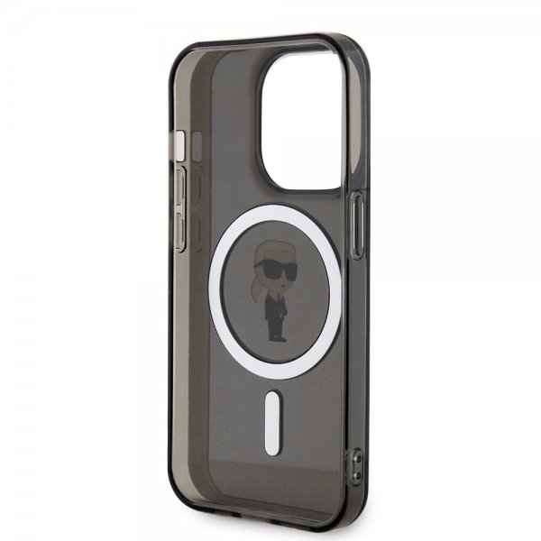 Karl Lagerfeld iPhone 15 Pro Deksel Ikonik MagSafe Svart