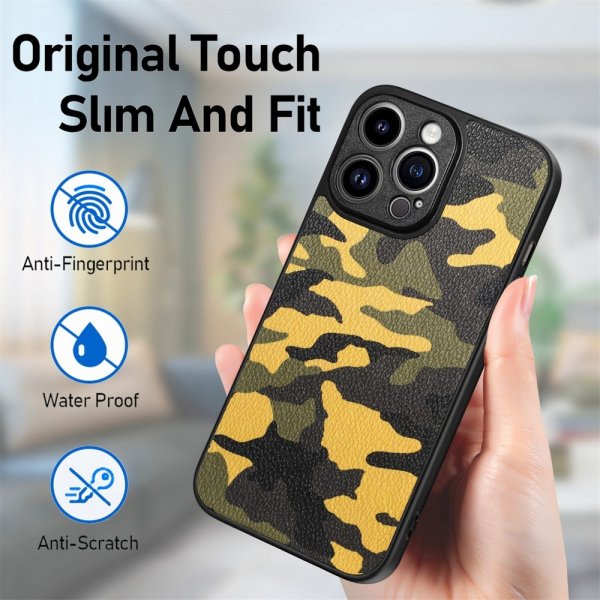 iPhone 15 Pro Deksel Kamuflasje Gul