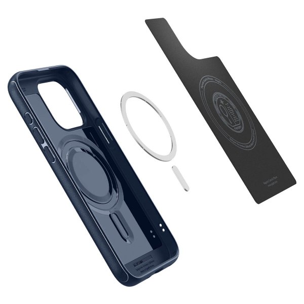 Spigen iPhone 15 Pro Deksel Mag Armor MagFit Navy Blue