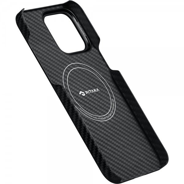 Pitaka iPhone 15 Pro Deksel MagEZ Case 4 Black/Grey Twill