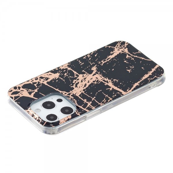 iPhone 15 Pro Deksel Marmormønster Svart