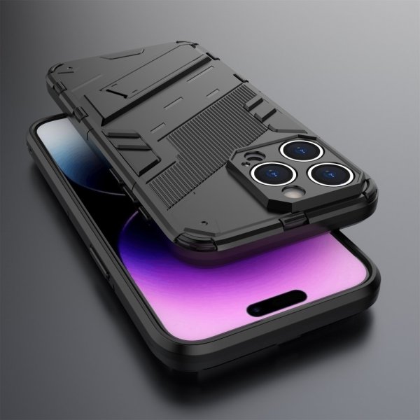 iPhone 15 Pro Deksel med Stativ Svart