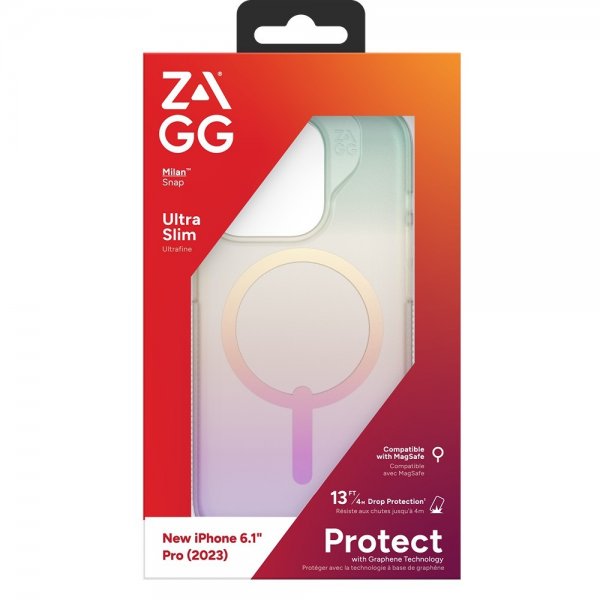 Zagg iPhone 15 Pro Deksel Milan Snap Iridescent
