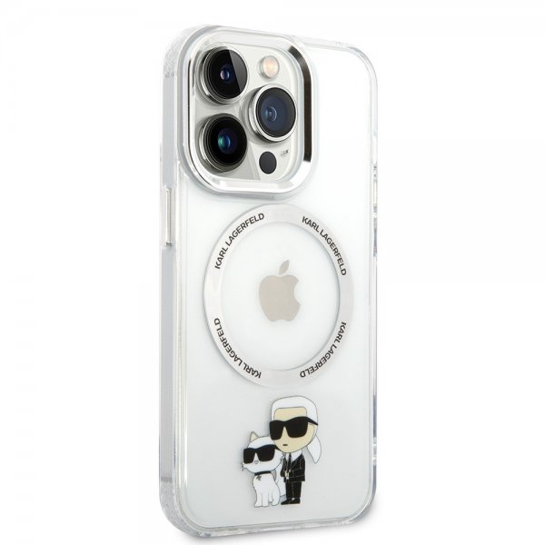 Karl Lagerfeld iPhone 15 Pro Deksel NFT Karl & Choupette Transparent
