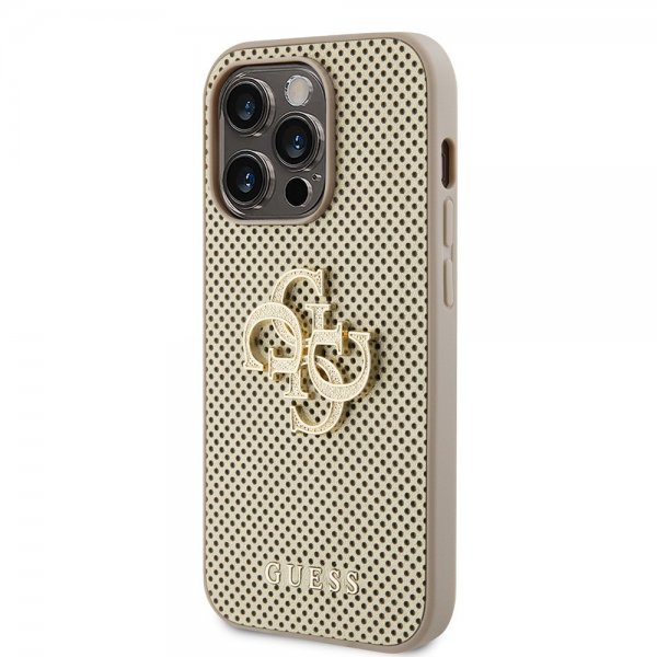 Guess iPhone 15 Pro Deksel Perforated Glitter Gull