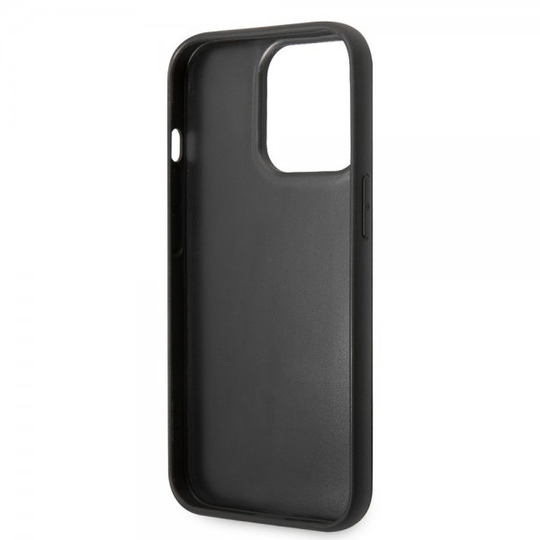 Karl Lagerfeld iPhone 15 Pro Deksel Quilted Nylon Puffy Case Logo Plate Svart