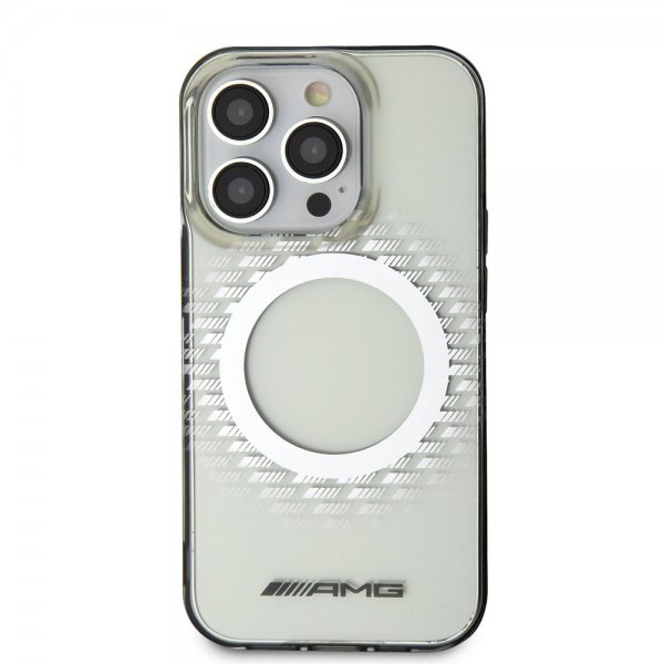Mercedes Benz iPhone 15 Pro Deksel Rhombus Pattern MagSafe AMG Transparent